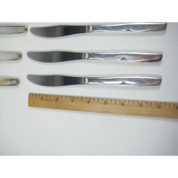 Concept Pattern 1957 Set of 12 Vintage Stainless Steel Butter Knives Knife - Picture 3 of 5